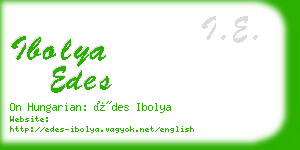 ibolya edes business card